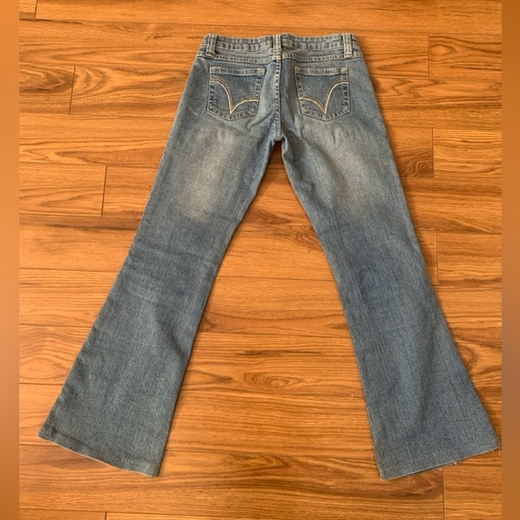 Y2K Low Rise Flared Blue Jeans - Picture 2 of 2